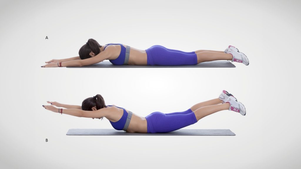 Core strengthening exercise: Supermans