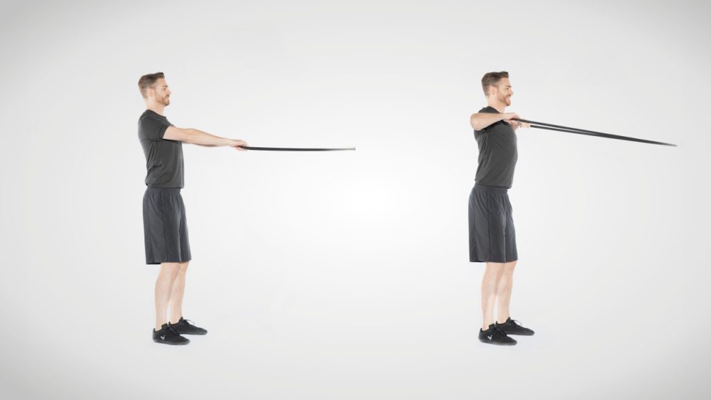 Core strengthening exercise: Theraband Back Row
