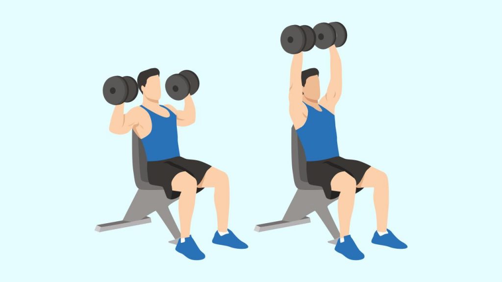 Gym upper body exercise: Shoulder press