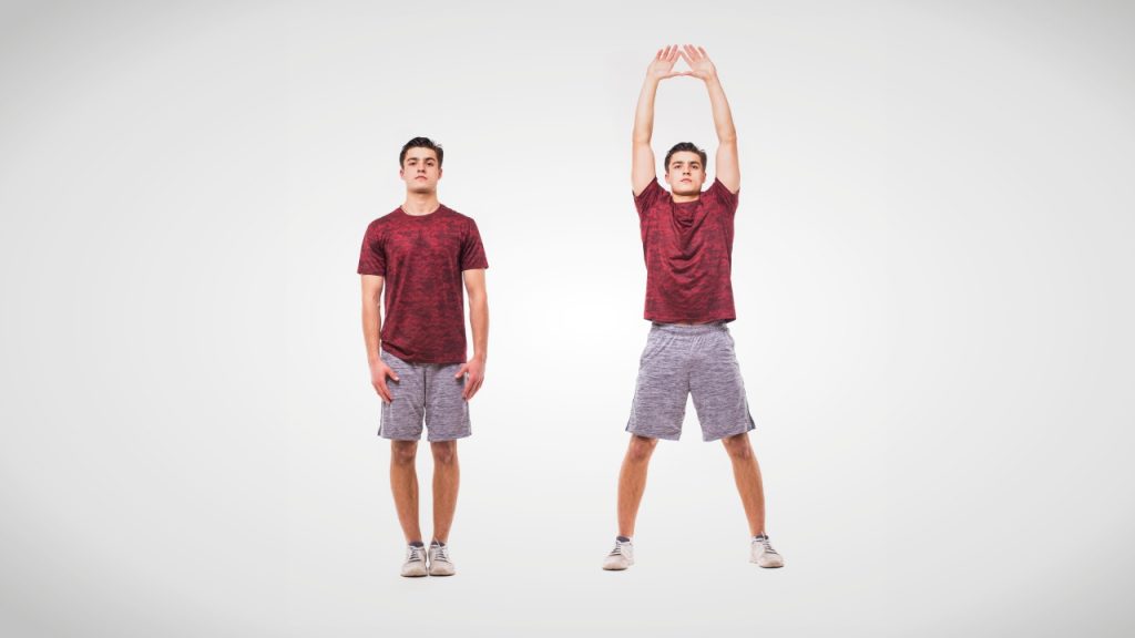 Dynamic stretches for runners: Jumping jacks