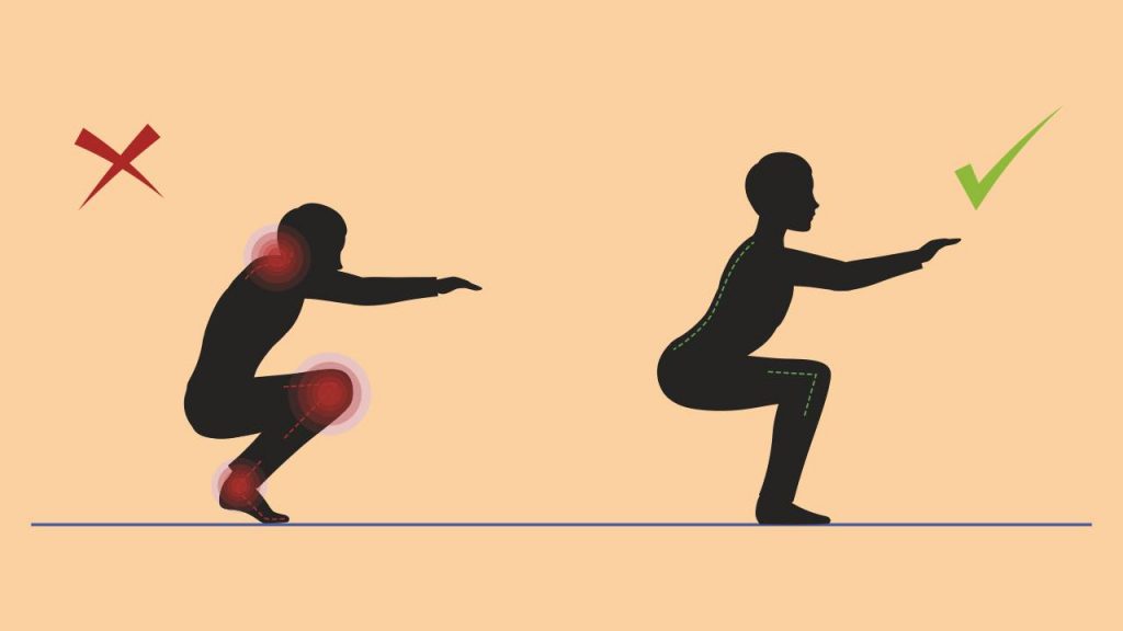 Form for a proper squat