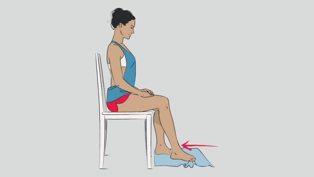 Exercises for plantar fasciitis: Towel curl