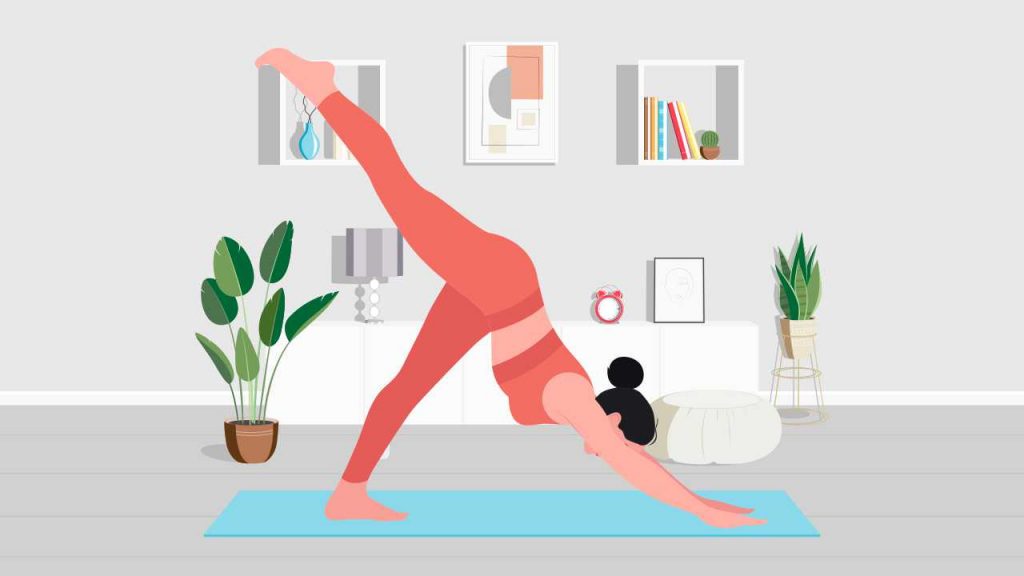 Eka Pada Adho Mukha Svanasana (One-Legged Downward-facing Dog Pose) 