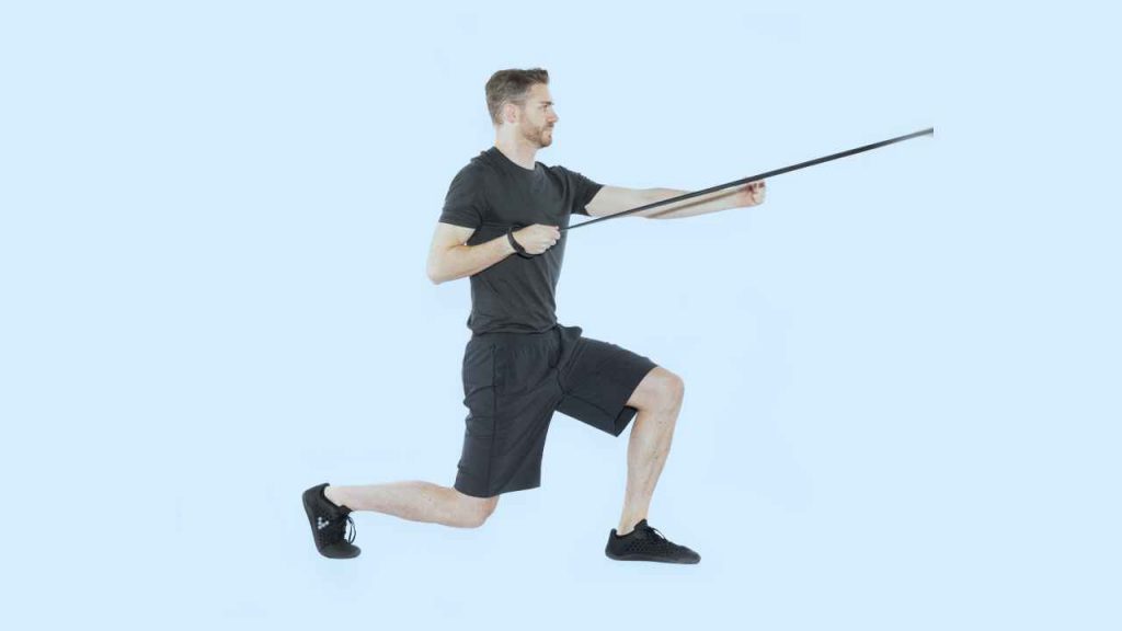 Lunge with single-arm row
