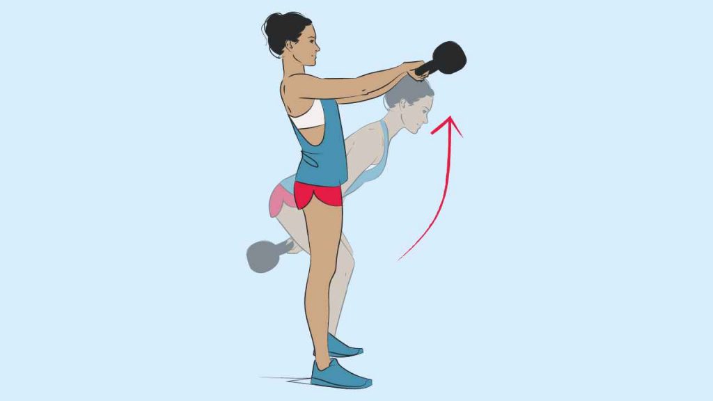 Kettlebell swing exercise