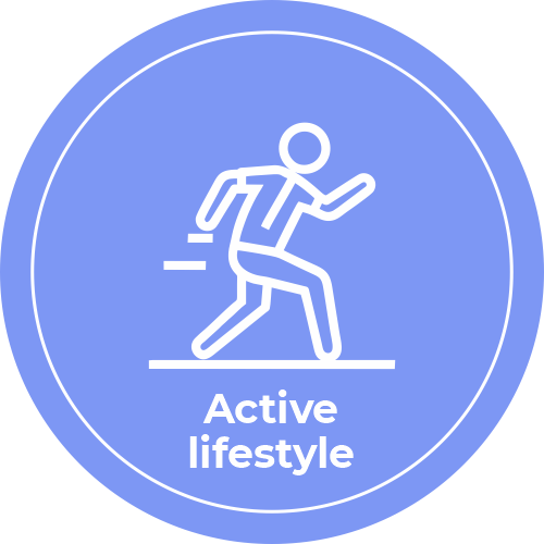 Following an active lifestyle to set a calorie intake goal